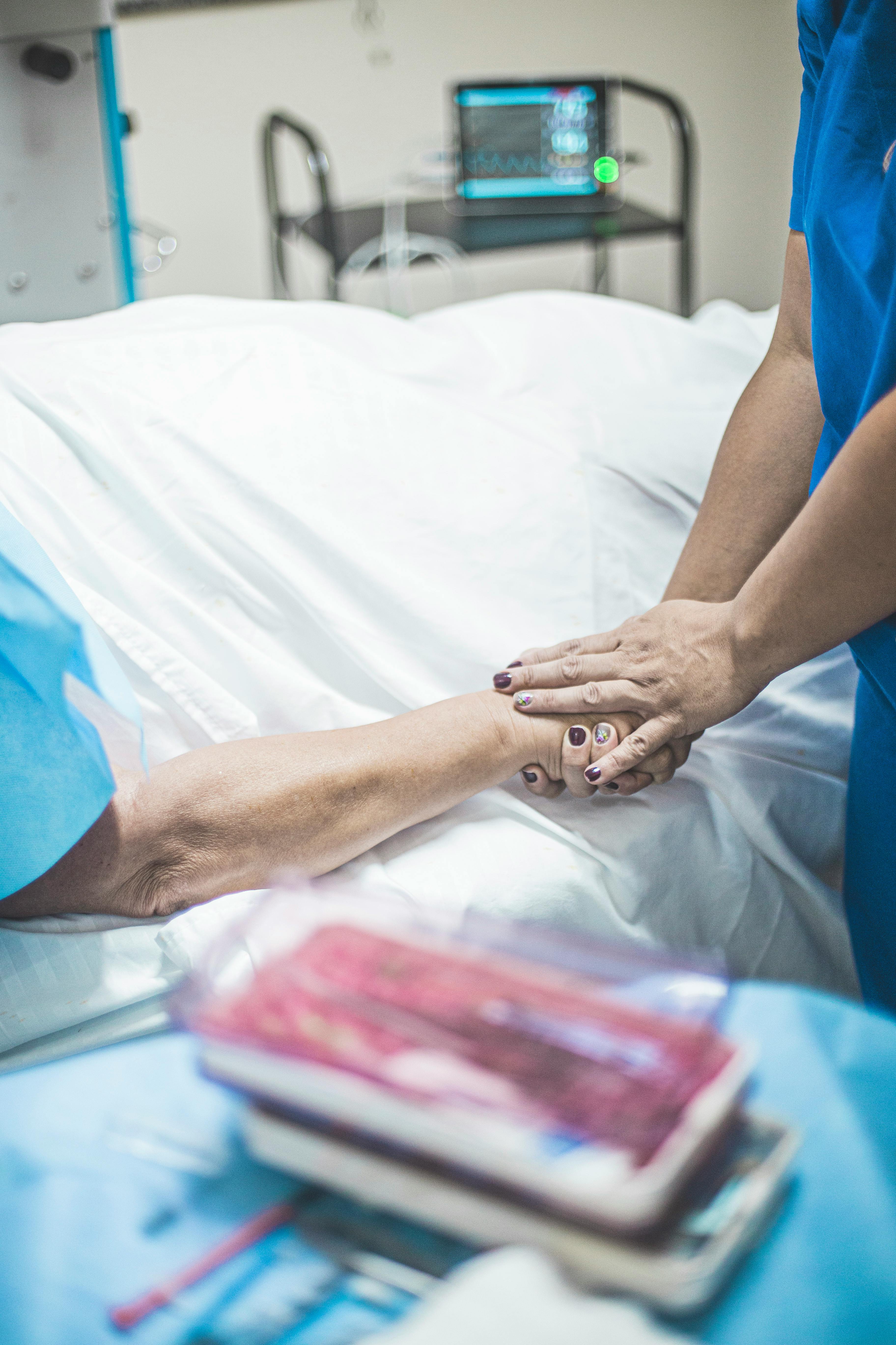 Nurse with elderly patient